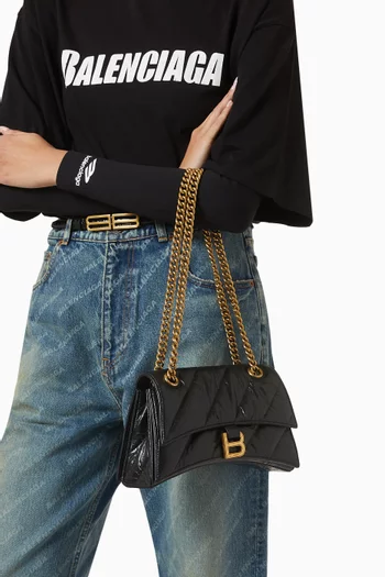 Crush Small Chain Bag in Quilted Leather