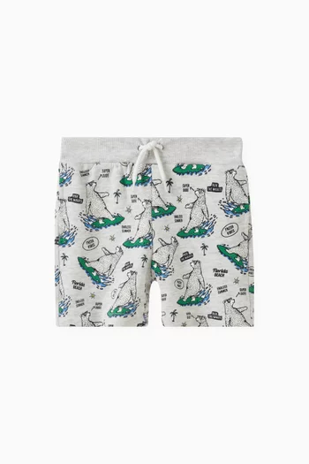Jesse Graphic-printed Shorts in Cotton