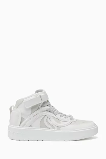 S-Wave 2 High-Top Sneakers in Alter Leather