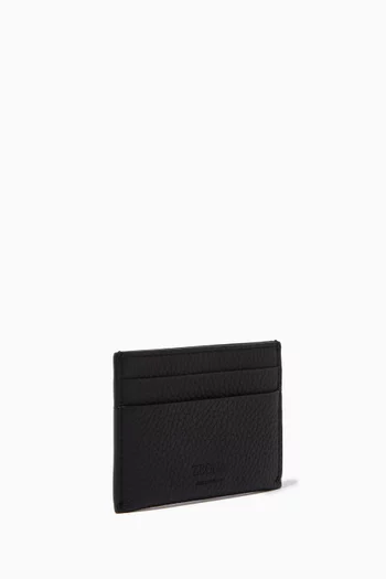 Logo Card Holder in Leather