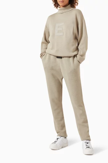 E Turtleneck Sweater in Knit