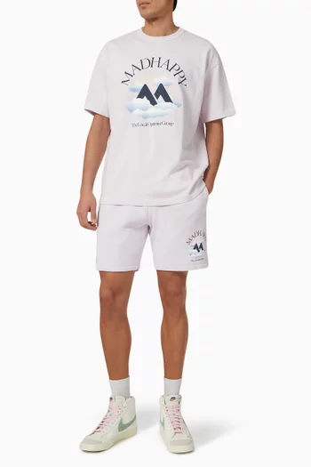 Outdoors Printed Shorts in Cotton-fleece