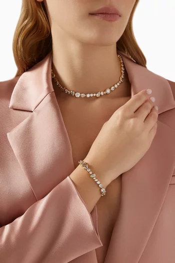 A Few Good Anti-Heroes Crystal Choker Necklace in 14kt Gold Vermeil