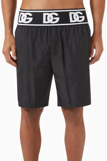 Logo-waistband Swim Shorts