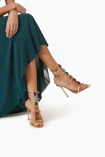 Shanti 105 Sandals in Metallic Nappa