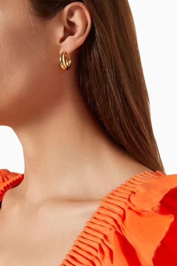 Marbella Hoop Earrings in Gold-plated Brass