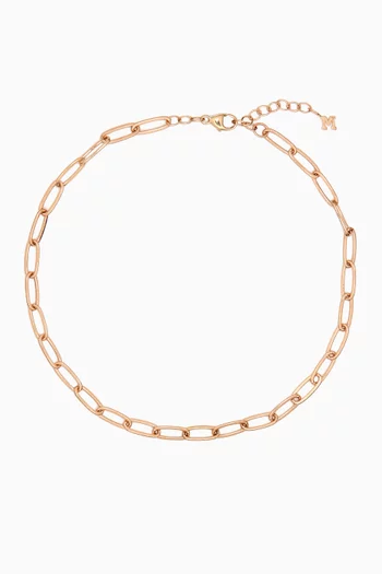 Paperclip Chain Anklet in 14kt Gold