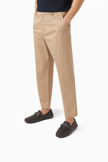 حذاء درايفر مزين بحلية جانشيني جلد عجل