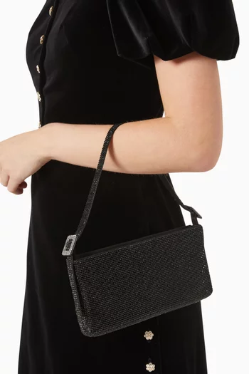Medium Your Best Frint La Grande Shoulder Bag in Rhinestone Crystal Mesh