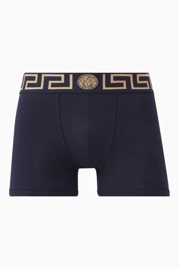 Greca Border Boxers in Cotton
