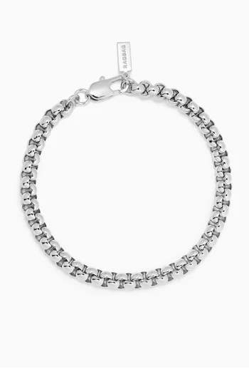 Spherical Chain Bracelet in Silver-plated Brass