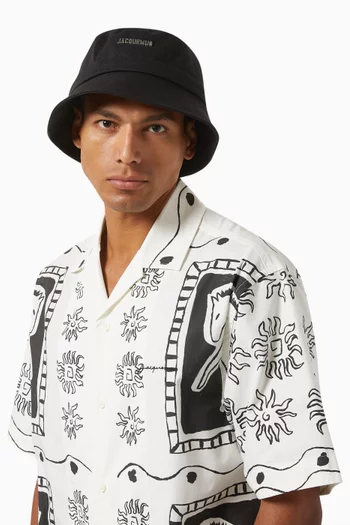 Le Bob Gadjo Bucket Hat in Cotton-canvas