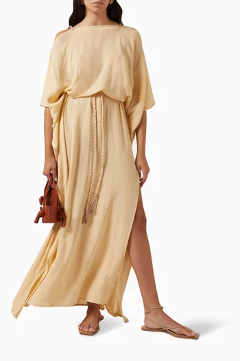 Paamul Kaftan Dress in Cotton-gauze