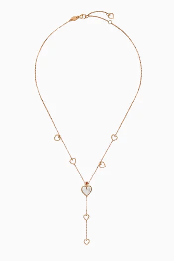 Farfasha Petali del Mare Garnet Lariat Necklace in 18kt Rose Gold