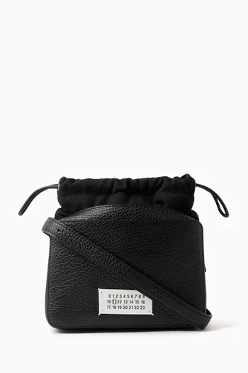 5AC Bucket Bag in Grained Leather & Fabric