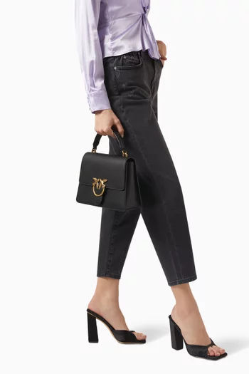 حقيبة لوف كلاسيكية بيد علوية جلد