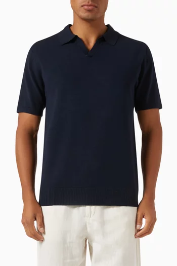 Polo Shirt in Viscose-blend