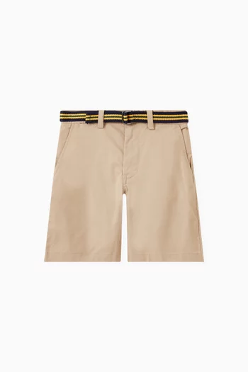 Belted Bermuda Shorts in Cotton