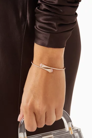 Cleo Diamond Midi Slip-on Bracelet in 18kt Rose Gold