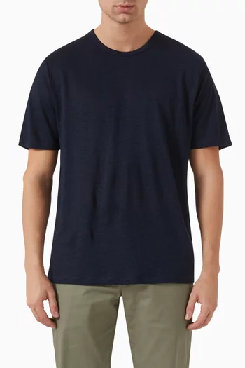 Crewneck T-shirt in Linen