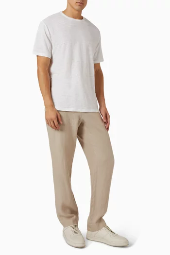 Crewneck T-shirt in Linen