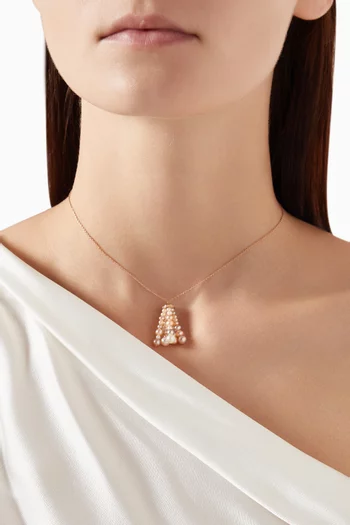 Bahar Gafla Necklace in 18kt Rose Gold