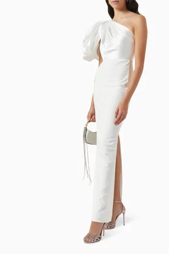 Karli One-shoulder Maxi Dress in Crepe