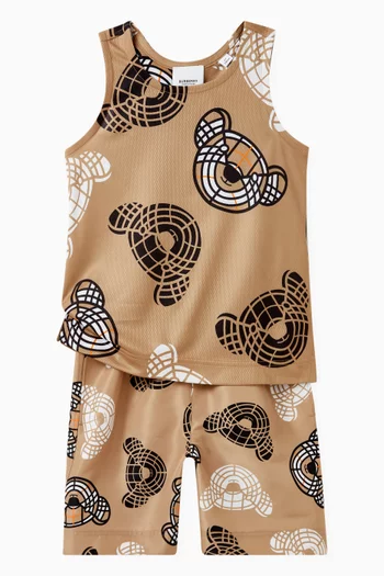 Benjie Bear Print Vest in Polyester