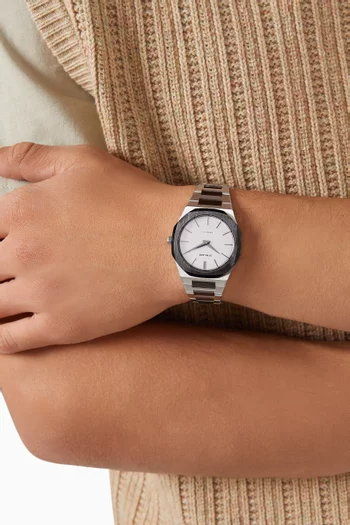 Ultra Thin Bracelet Watch in Stainless Steel, 38mm