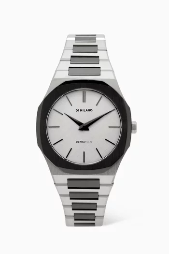 Ultra Thin Bracelet Watch in Stainless Steel, 38mm