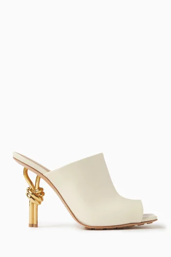 Knot Square-toe Stiletto Mules in Leather