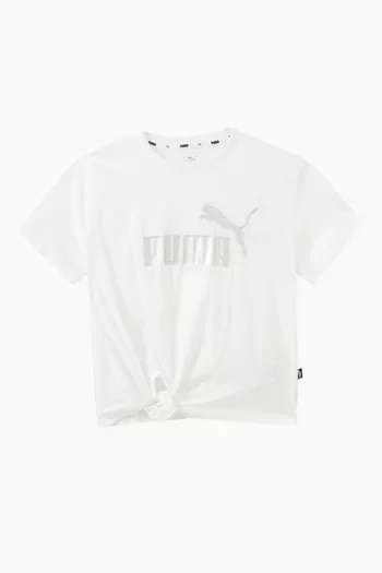 Knot-detail Logo T-shirt in Cotton