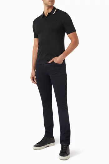 Logo Print Polo Shirt in Cotton
