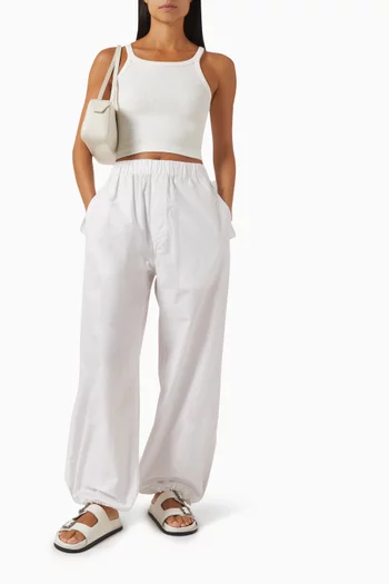 تي شيرت بلا أكمام بنسيج مضلع