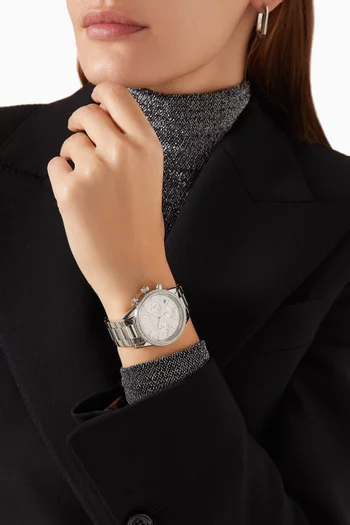 Ritz Pavé Stainless Steel Watch, 37mm