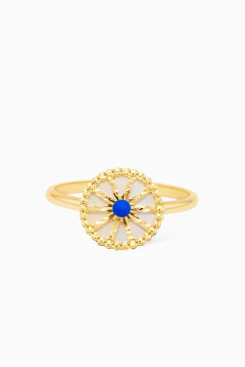 Amelia Dubai Mother of Pearl Ring in 18kt Gold