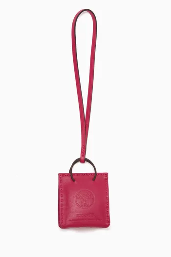 Unused Rose Mexico Bag Charm in Milo Lambskin & Swift Calfskin