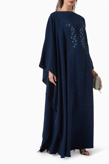 Two-piece Embellished Cape Kaftan in Ecovero Viscose