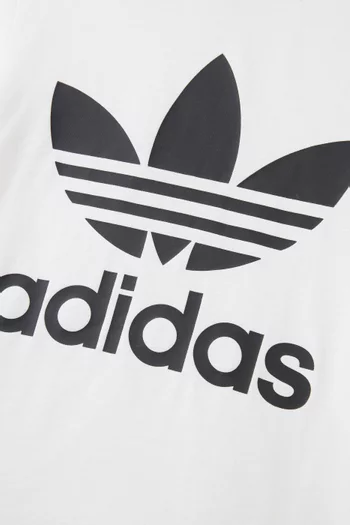 Trefoil Logo Print T-Shirt in Cotton Jersey