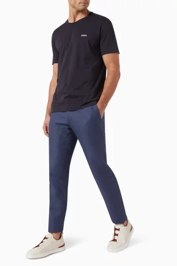 Logo-embroidered T-shirt in Cotton