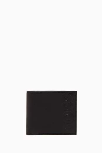 BB 4 Logo Embossed Wallet in Leather