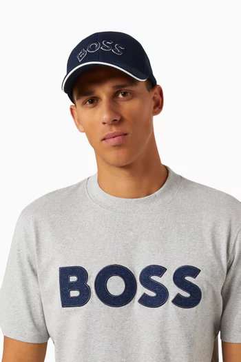 Logo-embroidered Cap in Woven Piqué