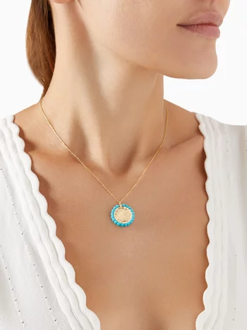 قلادة بدلاية آية الكرسي ذهب عيار 18