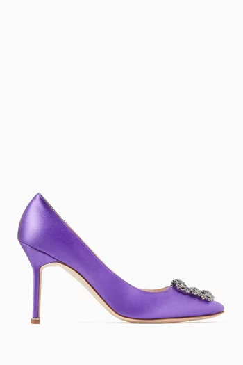 Hangisi 90 Buckle Pumps in Satin