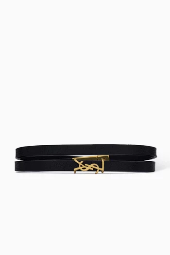 Opyum Double Wrap Bracelet in Leather