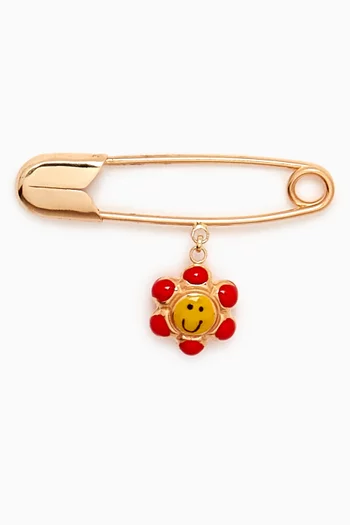 Smiling Sunshine Baby Pin in 18kt Gold