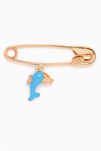 Dolphin Baby Pin in 18kt Gold