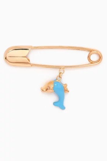 Dolphin Baby Pin in 18kt Gold