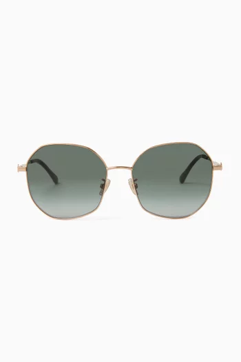 Astra Square Frame Sunglasses in Metal