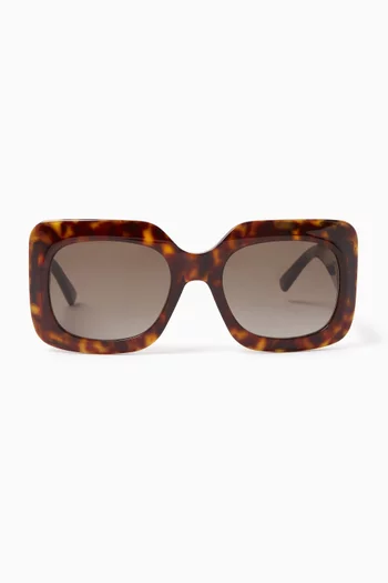 Gaya Oversized Sunglasses in Acetate & Metal